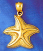 14k gold starfish charm
