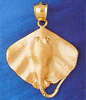 14k gold stingray charms