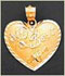 14k gold heart pendant