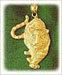 14k gold tiger charms