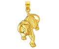 14k gold tiger charms