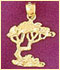 14k gold tree charm