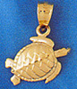 14k gold turtle charms