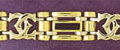 14k two tone gold men's onyx bracelet