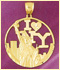 14k gold usa charms
