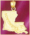 14k gold united state map charms