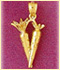 14k gold vegetable charm