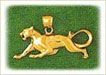 14k gold wild cat charms