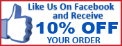 Like us on facebook and get 5% off your order