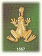 14k gold frog resting charm