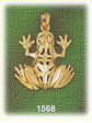 14k gold decorative frog charm