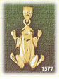 14K Gold Polished Resting Frog Charm