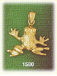 14K Gold Jumping Frog Charm