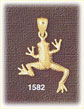 14K Gold Swimming Frog Charm