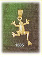 14K Gold Climbing Frog Charm
