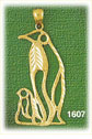 14K Gold Penguin w/Baby Charm