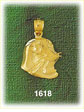 14k gold head seal charm