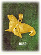 14k gold furred seal charm