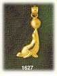 14k gold seal balancing ball charm