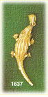 14K Gold Crocodile Charm