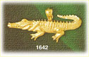 14k gold aquatic crocodile charm