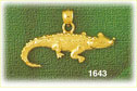 14k gold alligator charm