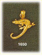 14K Gold Lizard Charm