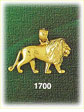 14K Gold Hunting Lion Charm