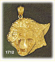 14k gold jaguar head charm