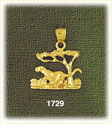 14k gold prowling jaguar charm
