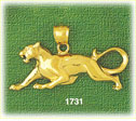 14k gold panther charm