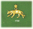14k gold cougar charm
