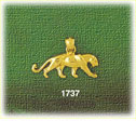 14k gold mountain lion charm