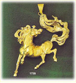14K Gold Enchanting Horse Charm