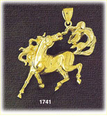 14K Gold Fantasy Horse Charm
