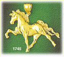 14K Gold Horse Stallion Charm