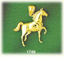 14k gold walking horse charm