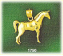14K Gold Standing Horse Charm