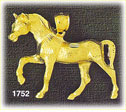 14K Gold Textured Horse Charm