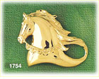 14K Gold Show Horse Head Charm