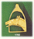 14K Gold Horse Head In Stirrup Charm