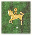 14k gold riding horse charm