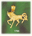 14K Gold Running Horse Charm