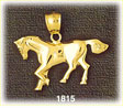 14kt gold gentle horse charm