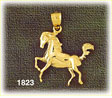 14K Gold Thoroughbred Horse Charm