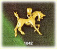 14k gold 3d horse prancing charm