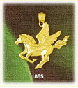 14K Gold Pegasus Charm