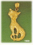 14K Gold Wet Cat Charm