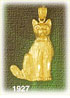 14k gold cat wearing bow charm
