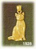14k gold house cat charm